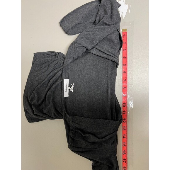 Frame Womens Plunge Twist Front Long Sleeve Modal Top Gray Charcoal Small Sexy - Picture 10 of 13